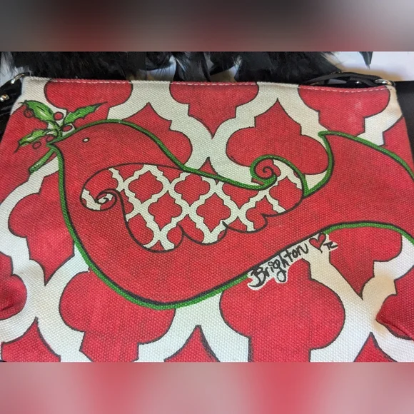 Brighton Love Dove Canvas Crossbody Purse Bag - Picture 5 of 11